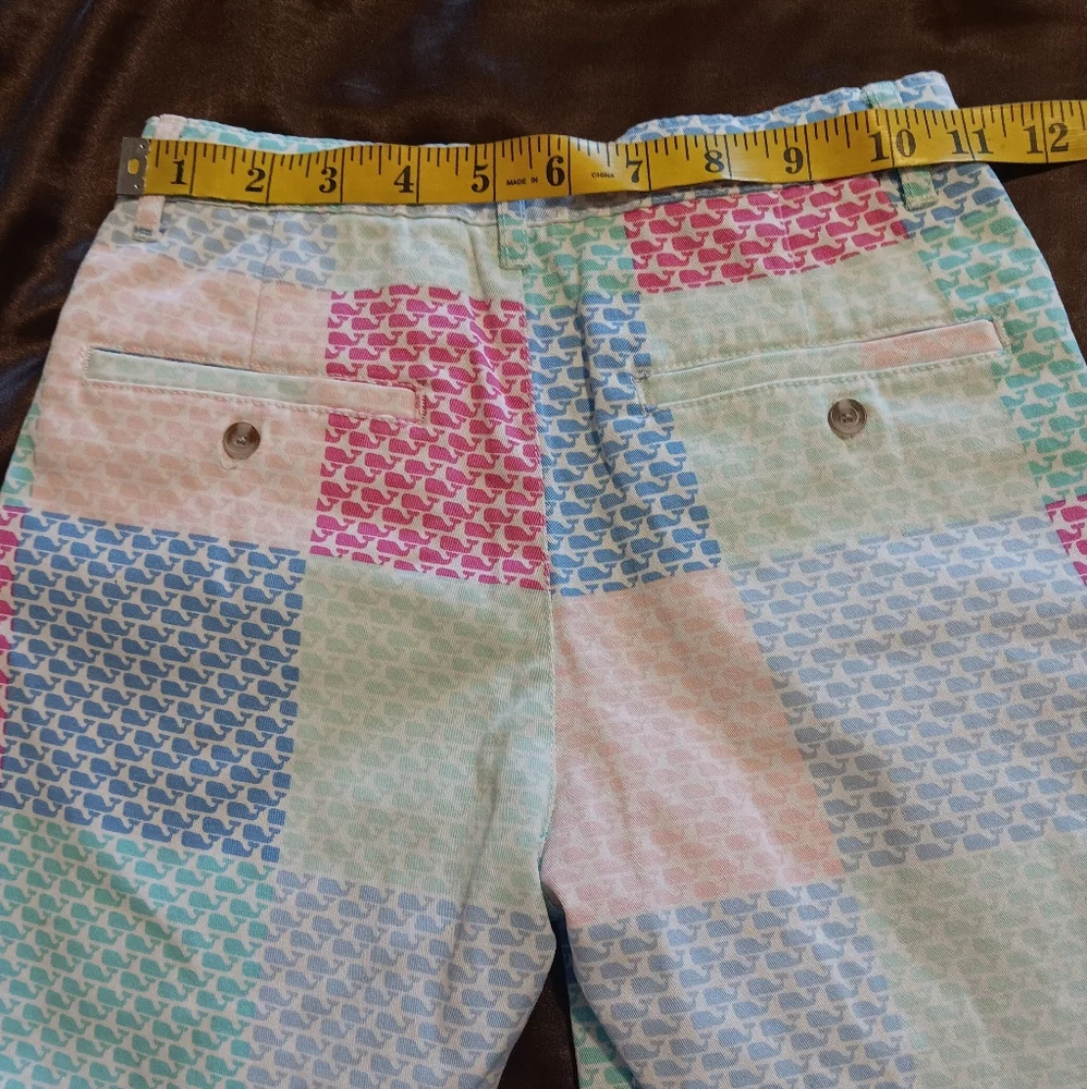 Vineyard Vines For Target Girls Shorts Sz5T Patchwork Whale‎ Print